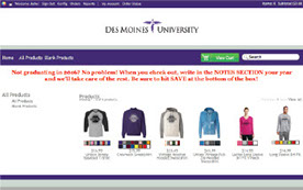 image of online shirt webstore